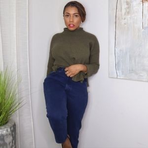 Madewell | Glenmoor Mockneck Sweater | Cotton-Merino Yarn | Size S | Gre…